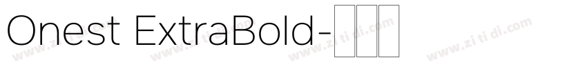 Onest ExtraBold字体转换